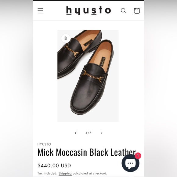 Hyusto Mick Moccasin Black Leather Loafers - Picture 2 of 7